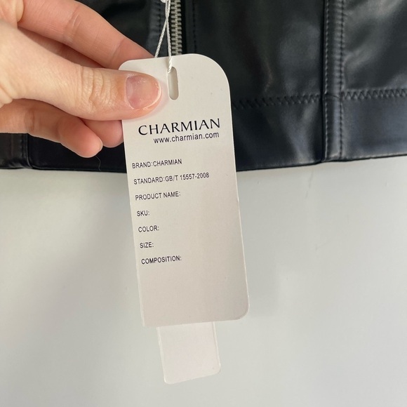 Charmian Faux Leather Zip Bustier - M - Picture 2 of 4